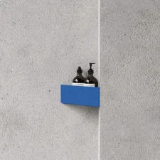 Rohová kúpeľňová polička Bath Shelf Corner, blue