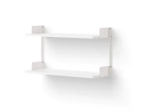 Policová zostava Wall Shelf 450, white/white