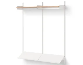 Policová zostava Wardrobe Shelf 2, oak/white