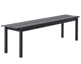 Lavica Linear Steel Bench 170 cm, black