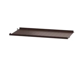 Polica String Metal Shelf Low Edge 58 x 30, dark brown