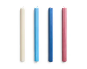 Sviečky Hexagon Candle set 4ks, marine