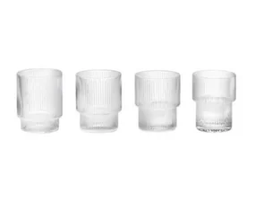 Poháre Ripple set 4ks, clear