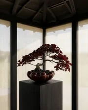 Misa Bloom Tray Big, maroon
