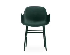 Stolička Form s podpierkami rúk, green/steel