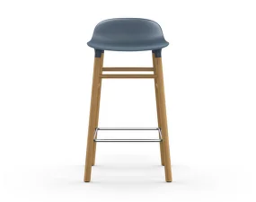 Barová stolička Form 65 cm, blue/oak