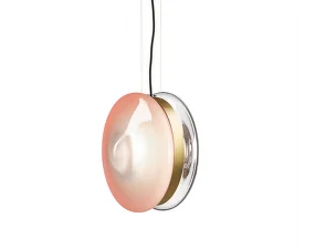 Závesná lampa Orbital, pink/silver