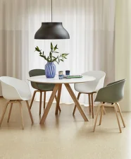 Stolík Copenhague CPH 20 Ø50, oak/off white linoleum