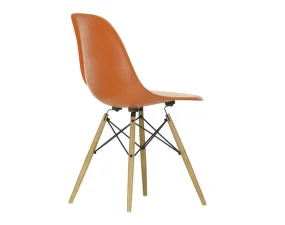 Stolička Eames Fiberglass DSW, red orange/ash