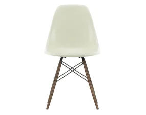 Stolička Eames Fiberglass DSW, parchment/dark maple