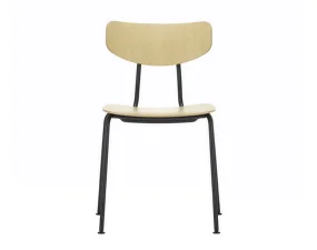 Stolička Moca, natural oak seat / basic dark base