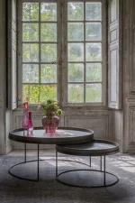 Konferenčný stolík Round tray coffee table set, large/extra large