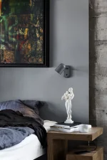 Nástenná lampa Buddy, dark grey