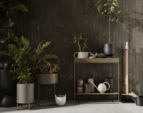 Truhlík na rastliny Plant Box Round, olive