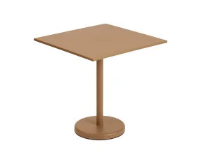 Stolík Linear Steel Café Table 70x70, burnt orange