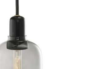 Závesná lampa Amp Small, smoke/black