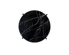 Stolík TS Ø 40, black marquina marble