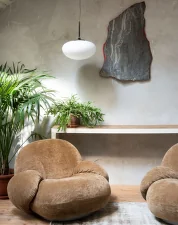Závesná lampa Stemlite, pebble grey