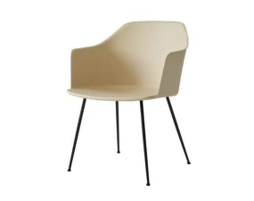 Stolička Rely HW33 s podrúčkami, black/beige sand