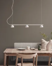 Závesná lampa Blush rail 3, matt white