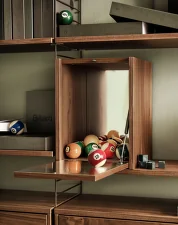 Skrinka String Tiny cabinet, walnut