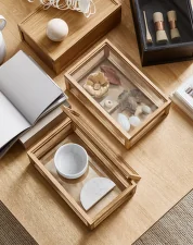 Drevený box Norie Storage Glass, oiled oak