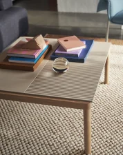Konferenčný stolík Couple 2 Tiles Plain/Wavy, sand/oak