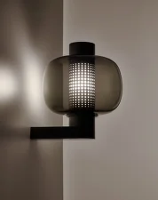 Nástenná lampa Bonbori Wall Up PC1251, smoke grey / black matte