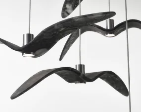 Závesné svietidlo Night Birds Pendent PC962, smoke grey Brokisglass