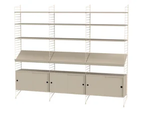 Policová zostava String Living Room G, beige