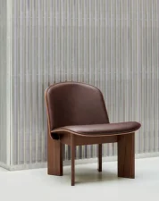 Kreslo Chisel, walnut / Sense Dark Brown