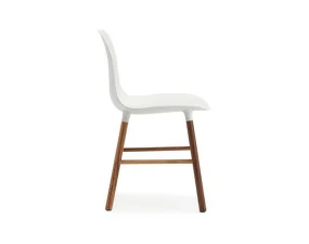 Stolička Form, white/walnut
