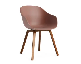 Stolička AAC 222 Lacquered Walnut Veneer, soft brick
