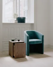 Odkladací stolík Mass Side Table w. Drawer, natural walnut