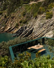 Lavica Ville AV28, bronze green / teak