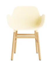 Stolička Form s podpierkami rúk, cream/oak