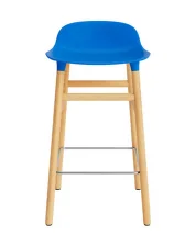 Barová stolička Form 65 cm, bright blue/oak