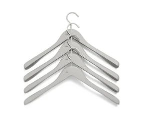Ramienka Soft Coat Hanger Wide Grey, set 4ks