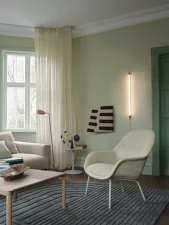 Kreslo Fiber Lounge Armchair Tube, jade/dusty green