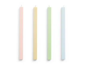 Sviečky Square Candle set 4ks, pastel