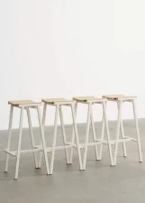 Barová stolička Taburete 8 High, eggshell