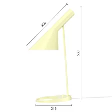 Stolná lampa AJ, soft lemon