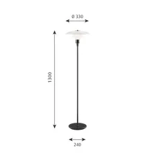 Stojacia lampa PH 3½-2½, black metallised