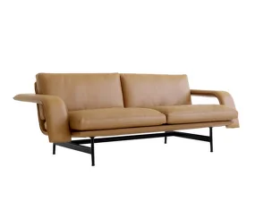 Dvojmiestna pohovka Meantime AV30, cognac/black
