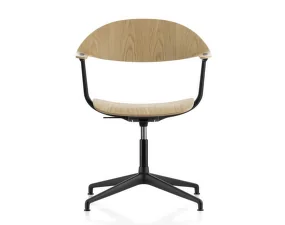 Kancelárska stolička Mynt Plywood, natural oak/black