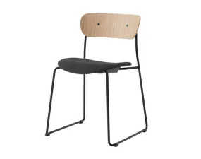 Stolička Pavilion AV52, oak/Re-Wool 198