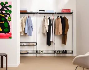 Nástenný panel Pier System 2ks, black aluminium