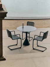 Stolička Palissade Cantilever s podrúčkami, olive