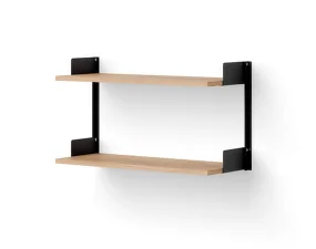 Policová zostava Wall Shelf 450, oak/black