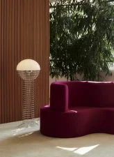 Stojacia lampa Wire, chrome/white